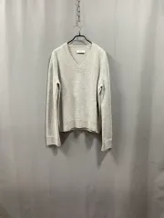 KUHO PLUS メランジ グレー Vネック ウール ブレンド 長袖 ニット Tシャツ ( 66オススメ)