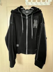 ライフウォーク ベルベット WHO フード ジップアップ ブラック FREE