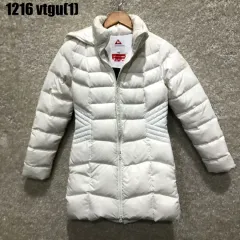 le coq sportif ルコックスポルティフ ダウンジャケット ロング丈 白 レディース xs