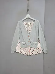 O'2nd オッズセカンド フラワーバイカラーカーディガン 86 n2609