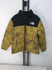 THE NORTH FACE ザノースフェイス ヌプシ 白ラベル ノベルティ ヒョウ柄 レオパード ダウン ジャケット m