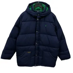 ポロラルフローレン パファー ダウンジャケット (フード脱着) m