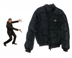 ヴィンテージ adidas ブラック ショートダウン