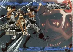 【中古】クリアファイル Cグループ エレン＆リヴァイ＆ミカサ A4クリアファイル 「進撃の巨人」 セガ限定 遊んで+もらえる進撃の巨人キャンペーン