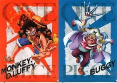 【中古】クリアファイル モンキー・D・ルフィ/バギー A4クリアファイルセット(2枚組) 「一番くじ ワンピース バトルメモリーズ 」 G賞