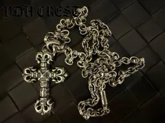 ★AKZUKL　シルバーネックレス　重量感有りクロスネックレス　刻印有り