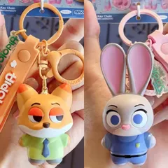 「2個セット」Disney ズートピア ニックワイルド&ジュディホップス キーホルダー ストラップ