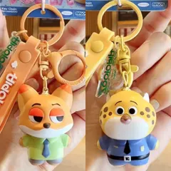 海外公式❣️数量限定セール❣️「2個セット」Disney ズートピア ニックワイルド&クロウハウザー キーホルダー ストラップ