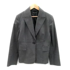 インディヴィ INDIVI テーラードジャケット ミドル丈 シングルボタン 総裏地 40 グレー /SY40