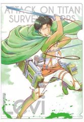 [중고] 클리어 파일 리바이 A4 클리어 파일 PALE TONE series [진격의 거인]
