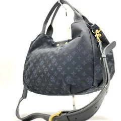 【美品】ラシット 2way ショルダーバッグ ハンドバッグ モノグラム 黒 ナイロン