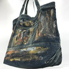 MASTRO マストロ デニムトートバッグ ペイント加工 岡山デニム Fサイズ