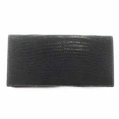 美品 GANZO リザード ラウンド 財布 コンパクト 黒 レザー LIZARD6(リザード6) ラウンドファスナー長財布｜リザード｜最高級の