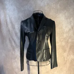 ✨RALPH LAUREN ラルフローレン 本革 レザージャケット テーラード ブラック レディース M相当 薄手 柔らかレザー 綺麗め 通勤 古着 ビンテージ✨ 312