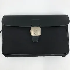 ダンヒル クラッチバッグ 黒 ブラック セカンドバッグ  ロゴ ナイロン レザー