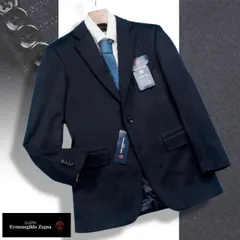 新品22万円 大手百貨店扱い 秋冬『Ermenegildo Zegna ゼニア Pure Cashmere』カシミヤ100% フランネル ジャケットA7紺(B) 3055090