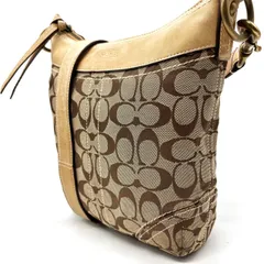 【良品】 COACH コーチ ショルダーバッグ トートバッグ ワンショルダーバッグ シグネチャー キャンバス レザー 革 ベージュ 肌色 ユニセックス 男女兼用 メンズ レディース