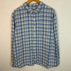 L.L.Bean エルエルビーン 長袖 シャツ チェック柄 ブルー メンズ 古着 アウトドア アメカジ