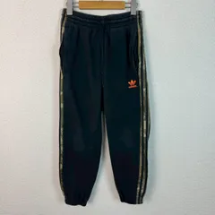 adidas Originals アディダス スウェット パンツ 迷彩ライン ロゴ刺繍 ブラック Sサイズ メンズ 古着 スポーツMIX ストリート