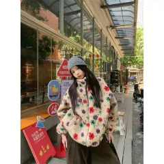 フラワー パータン ボア フリース ジャケット 4 (free)(2 COLOR)