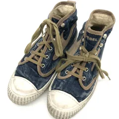 DIESEL ディーゼル デニム ハイカットスニーカー 42 27cm 中古
