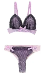 【中古】ドールアクセサリー Q’z用 オーバーチュールブラ&ショーツset(パープル×ブラック)