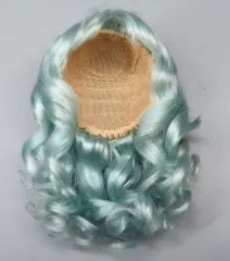 【中古】ドールアクセサリー 7-8インチ用 ウィッグ(カーリーモヘア/ミント)