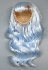 【中古】ドールアクセサリー 7-8インチ用 ウィッグ(ウェーブハーフツイン/ライトブルー)