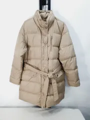 ポロラルフローレン ロングダウンジャケット ベルト付き ダウンコート ベージュ xl