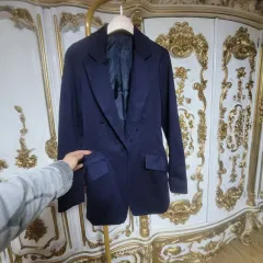 ダブル ボタン ネイビー レディース ジャケット