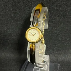 【稼働品】SEIKO セイコー ALBA アルバ アンジェーヌ Y151-0E80 ラウンド べっ甲 アイボリー 文字盤 レディース 腕時計