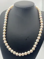 アコヤ真珠　パールネックレス　ダメージあり　　 12c89.6