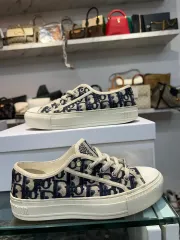 ディオール オブリーク ウォーキンディオール スウェード スニーカー レディース ブルー