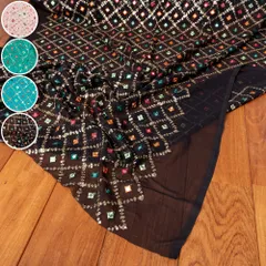 〔1m単位切り売り〕〔各色あり〕スパンコール格子模様のメッシュ シースルー生地布〔幅約110.5cm〕 / 商用利用可