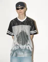 イーストクンスト グラフィック メッシ Tシャツ ブラック L