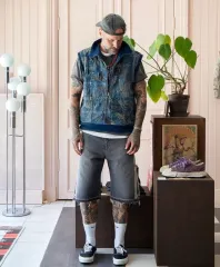 キャピタル ボロ KAPITAL BORO IDG Half Zip Vest