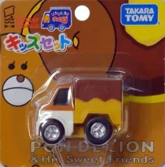 【中古】ミニカー はたらくくるまチョロQ チョコリングマ トラック(イエロー×ブラウン×ホワイト) ミスタードーナツキッズセット付属品