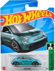 【中古】ミニカー 1/64 フィアット500e 「Hot Wheels GREEN SPEED」 [HNK10]