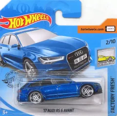 【中古】ミニカー 1/64 ’17 AUDI RS 6 AVANT(ブルー) 「Hot Wheels FACTORY FRESH」 [FYC11]