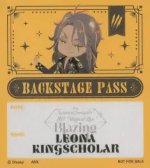 【中古】シール・ステッカー レオナ・キングスカラー バックステージパス風ステッカー 「ディズニー ツイステッドワンダーランド 3D Magical Live -Blazing Jewel-」 グッズ購入特典