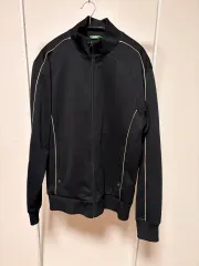 黒色 LINE ジップアップ ジャケット