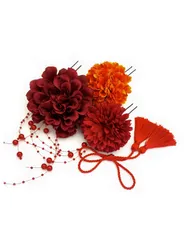 【数量限定】七五三 成人式 浴衣 袴 ドライフラワー 着物 花 振袖 和装 髪飾り5点セット 卒業式 結婚式 [JZOON] 全12選