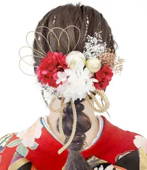 【特価商品】かすみ草 振袖 着物 卒業式 ドライフラワー 七五三 浴衣 袴 結婚式用 髪飾り【11色展開】 造花飾り ヘアアクセサリー 和玉 成人式 赤 ゴールド 水引 ヘッドパーツ [JZOON] 手作り 専用ケース付き A5001