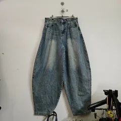 ウォッシュ バルーンフィット デニム パンツ 34