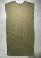 【即購入歓迎】美品✨chocol raffine robe Vネック リラックスワンピース F カーキ