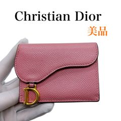 Dior ピンク 三つ折り財布 - メルカリ