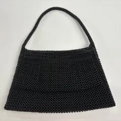 【美品】 和装バッグ 逸品 ビーズバッグ フォーマル 黒 ビーズ 和装小物  【中古】