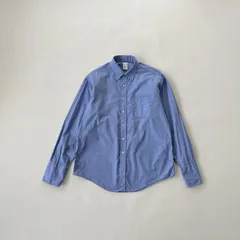 80s〜90s USA製 Brooks Brothers Makers 無地ブルーシャツ 17-6 古着