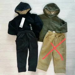 男の子 100 UNIQLO ボアスウェット フルジップアップパーカ 新品含む 冬 起毛 服