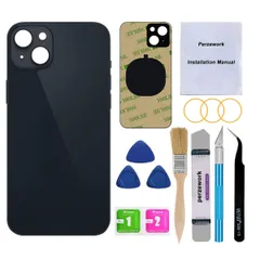 Perzework OEM リアバックガラス 交換用 iPhone 14 Plus 6.7インチ 修理ツールキット付き (ミッドナイトブラック)